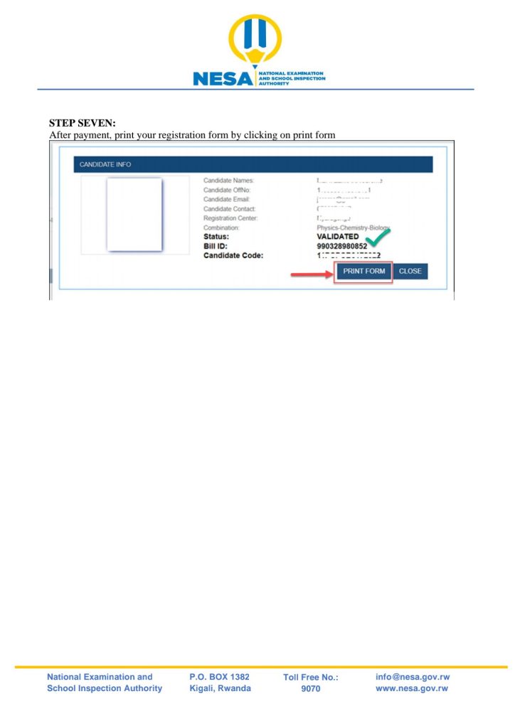 Nesa Examination 2024 Registration Fee Ines Rebeka