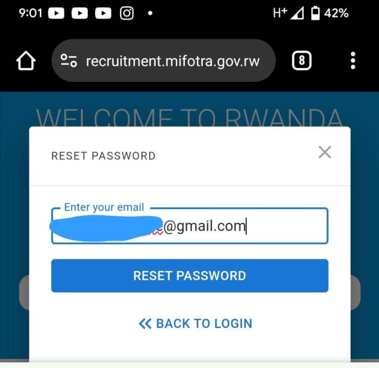 MIFOTRA USER GUIDE: NEW STEPS FOLLOWED TO RESET PASSWORD.